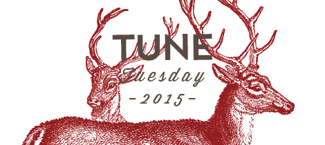 Engraving of a pair of deer